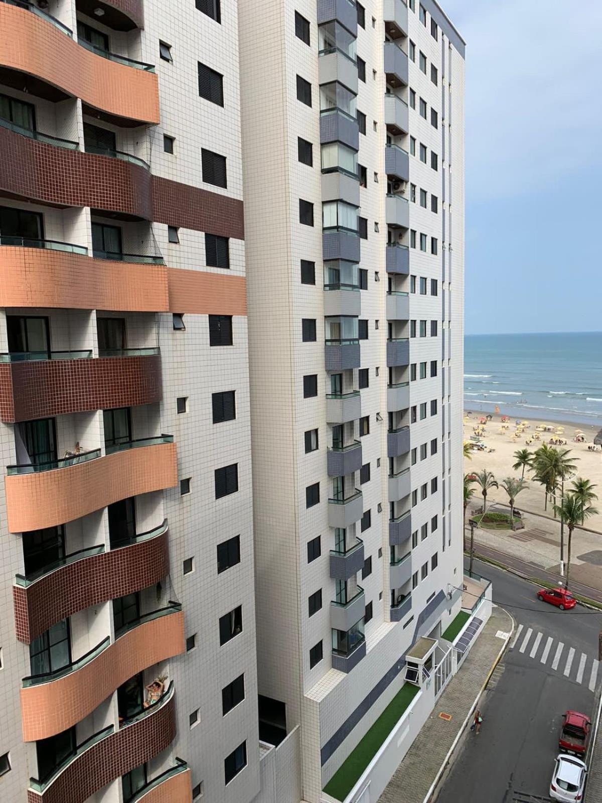 Apartamento Frente Ao Mar Com Varanda E Piscina Praia Grande  Eksteriør bilde