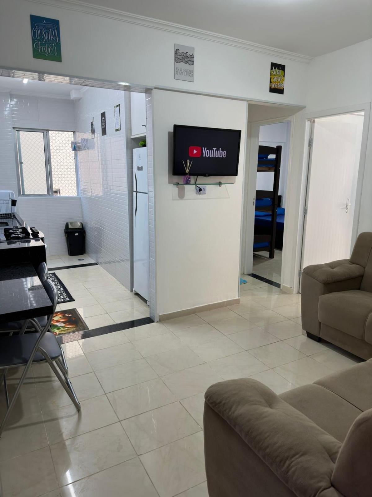 Apartamento Frente Ao Mar Com Varanda E Piscina Praia Grande  Eksteriør bilde